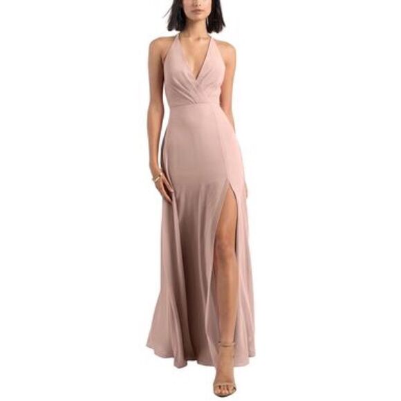 Jenny Yoo Bryce Surplice V-neck chiffon maxi dress - Picture 3 of 11